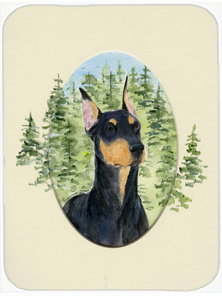 Doberman Glass Cutting Board - Large- 15 H x 12 L in.