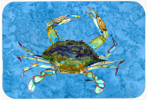 Picture of Carolines Treasures 8656LCB Crab Glass Cutting Board - Large- 15 H x 12 L in.