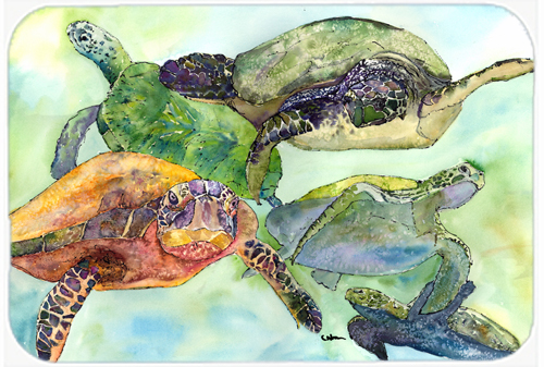 Picture of Carolines Treasures 8549LCB Turtle Glass Cutting Board - Large- 15 H x 12 L in.