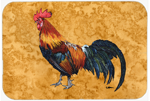 Picture of Carolines Treasures 8651LCB Rooster Glass Cutting Board - Large- 15 H x 12 L in.