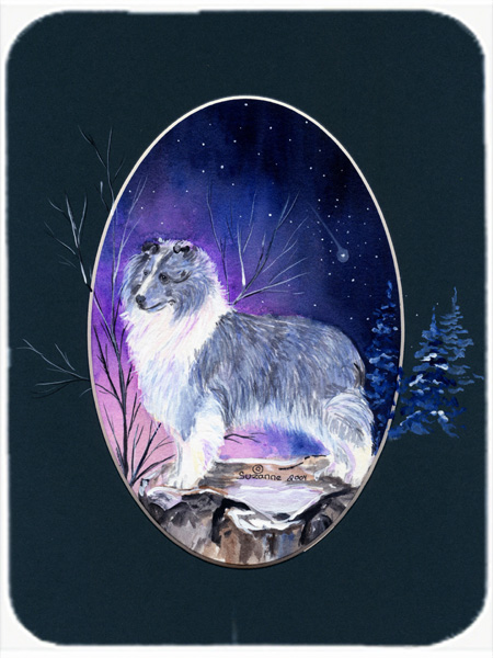 Sheltie Glass Cutting Board - Large- 15 H x 12 L in.
