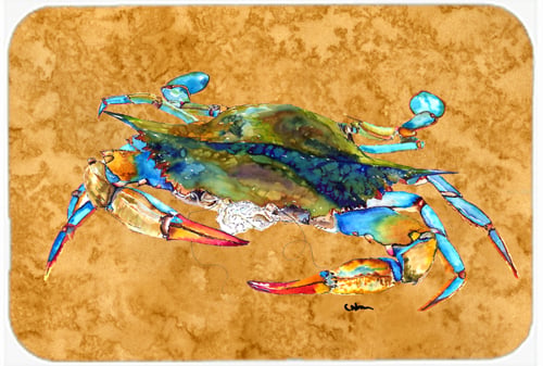 Picture of Carolines Treasures 8655LCB Crab Glass Cutting Board - Large- 15 H x 12 L in.