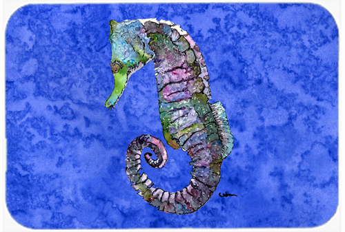 Picture of Carolines Treasures 8639LCB Seahorse Glass Cutting Board - Large- 15 H x 12 L in.