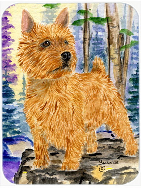 Norwich Terrier Glass Cutting Board - Large- 15 H x 12 L in.
