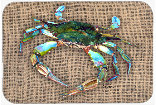 Picture of Carolines Treasures 8731LCB Crab Glass Cutting Board - Large- 15 H x 12 L in.