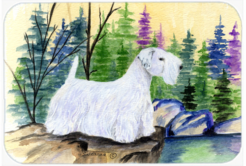 Sealyham Terrier Glass Cutting Board - Large- 15 H x 12 L in.