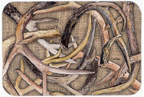Picture of Carolines Treasures 8732LCB Deer Horns Glass Cutting Board - Large- 15 H x 12 L in.
