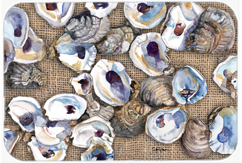 Picture of Carolines Treasures 8734LCB Oyster Glass Cutting Board - Large- 15 H x 12 L in.
