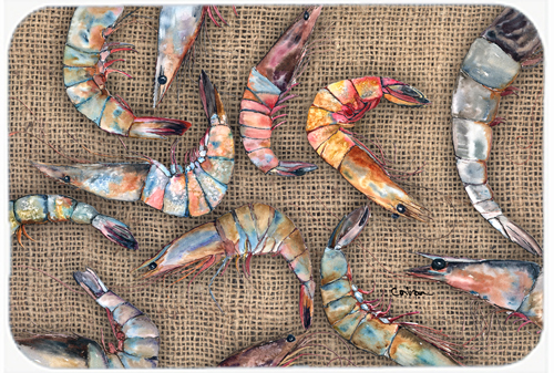 Picture of Carolines Treasures 8738LCB Shrimp Glass Cutting Board - Large- 15 H x 12 L in.