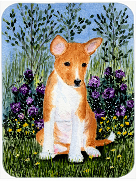 Basenji Glass Cutting Board - Large- 15 H x 12 L in.