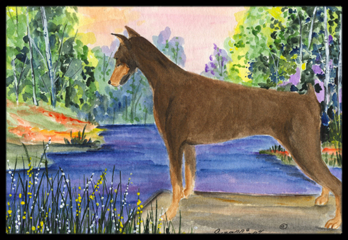 Doberman Indoor Or Outdoor Doormat - 24 x 36 in.