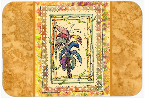 Picture of Carolines Treasures 8615LCB Palm Tree Glass Cutting Board - Large- 15 H x 12 L in.