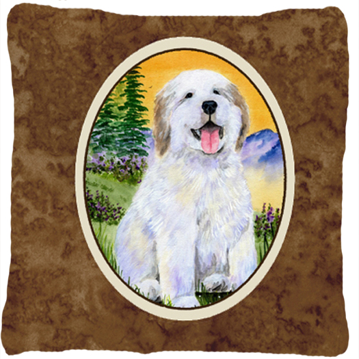 Great Pyrenees Indoor & Outdoor Decorative Fabric Pillow - 14 x 14 in.