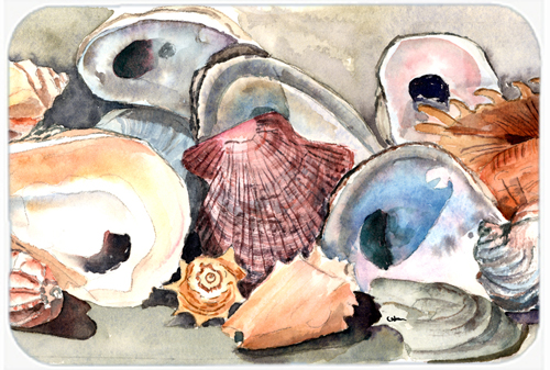 Picture of Carolines Treasures 8619LCB Sea Shells Glass Cutting Board - Large- 15 H x 12 L in.