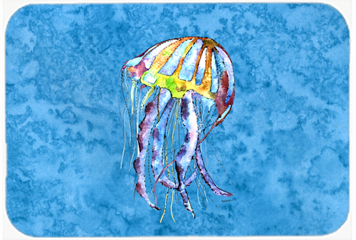 Picture of Carolines Treasures 8682LCB Jellyfish Glass Cutting Board - Large- 15 H x 12 L in.