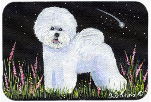 Bichon Frise Glass Cutting Board - Large, 15 H x 12 L in.