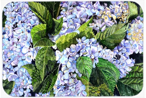 Picture of Carolines Treasures 8730LCB Hydrangea Glass Cutting Board - Large- 15 H x 12 L in.