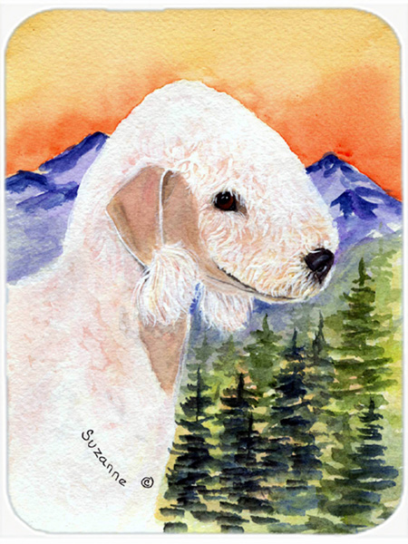 SS8158LCB Bedlington Terrier Glass Cutting Board - Large- 15 H x 12 L in.