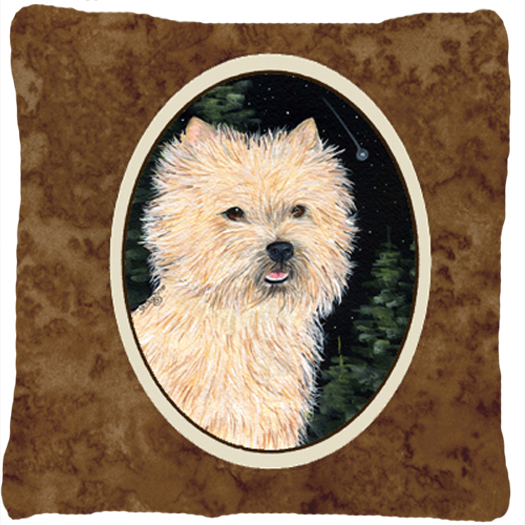 Starry Night Cairn Terrier Indoor & Outdoor Decorative Fabric Pillow