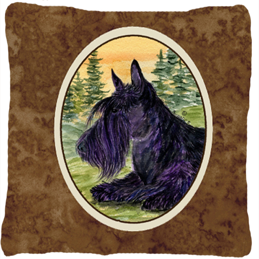 Scottish Terrier Decorative Fabric Pillow - 14 x 14 in.