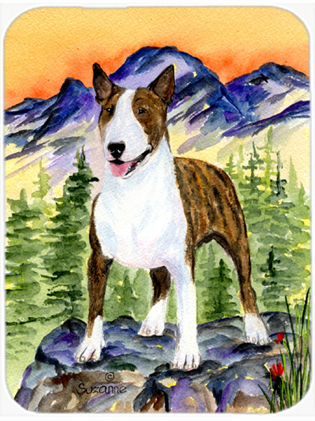 Bull Terrier Glass Cutting Board - Large- 15 H x 12 L in.