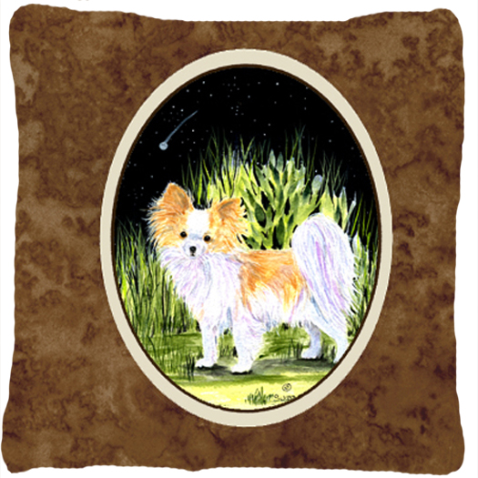 Starry Night Chihuahua Decorative Fabric Pillow - 14 x 14 in.