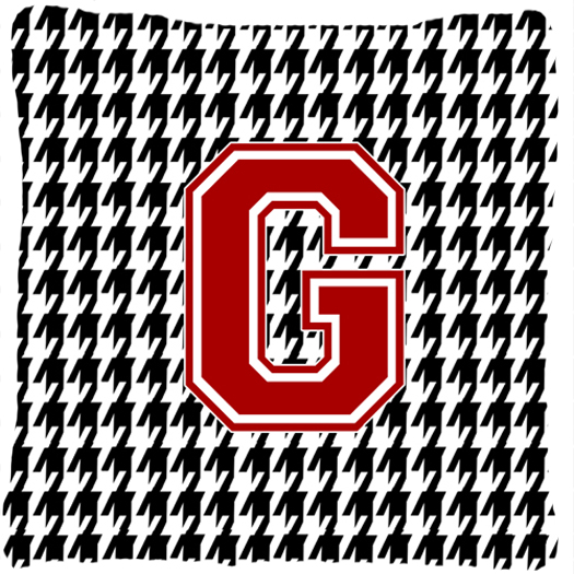 Monogram - Initial G Houndstooth Decorative Fabric Pillow - 14 x 14 in.