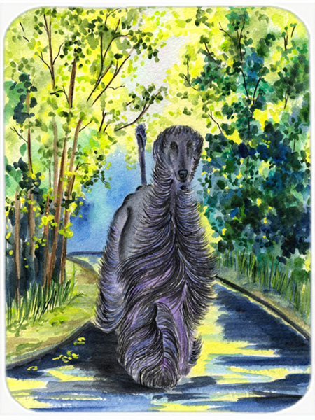 Afghan Hound Glass Cutting Board - Large- 15 H x 12 L in.