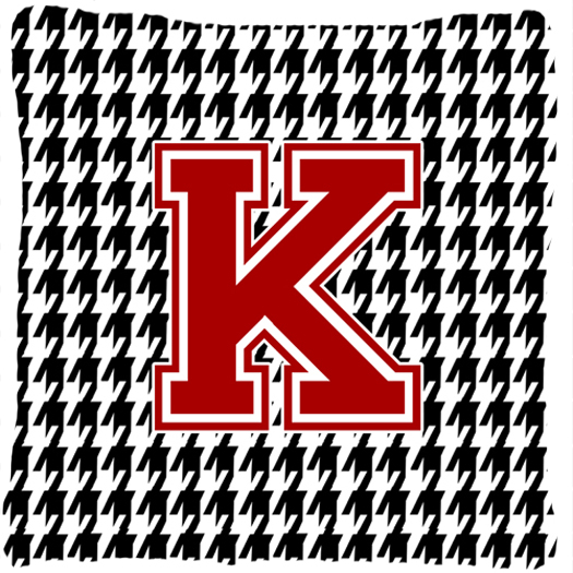 Picture of Carolines Treasures CJ1021-KPW1414 Monogram - Initial K Houndstooth Decorative Fabric Pillow - 14 x 14 in.