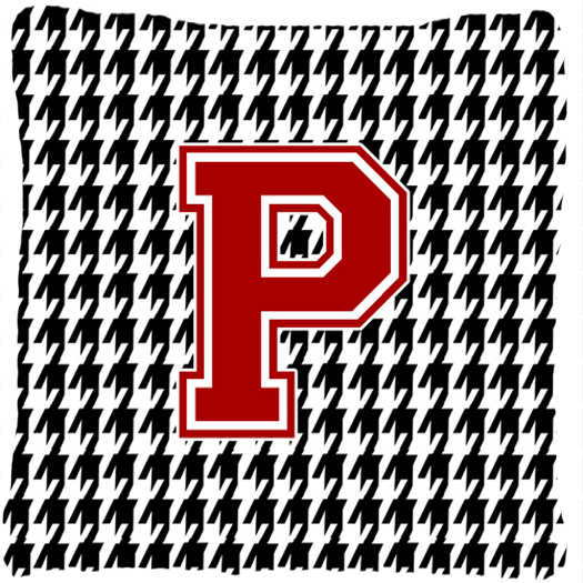 Monogram - Initial P Houndstooth Decorative Fabric Pillow 14 x 14 in.