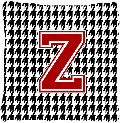 Monogram - Initial Z Houndstooth Decorative Fabric Pillow