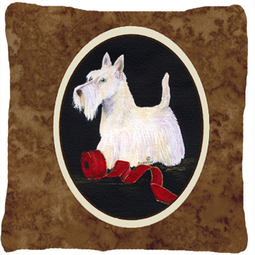 Scottish Terrier Decorative Fabric Pillow - 14 x 14 in.