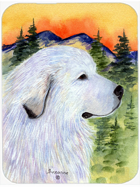 Great Pyrenees Glass Cutting Board - Large