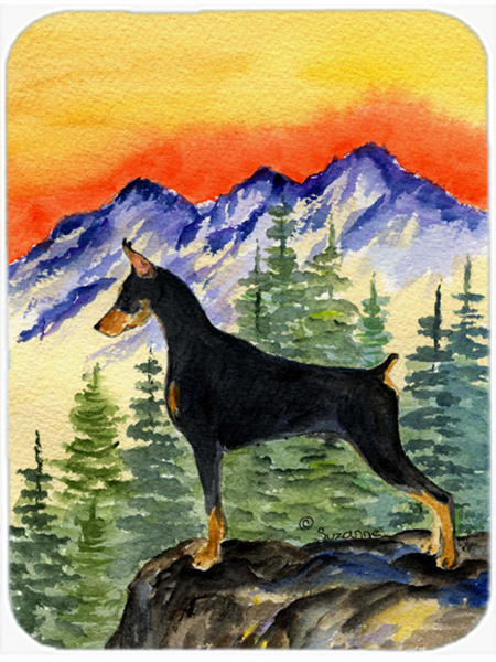 Doberman Glass Cutting Board - Large