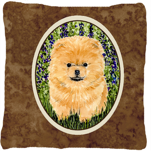 Pomeranian Decorative Fabric Pillow - 14 x 14 in.