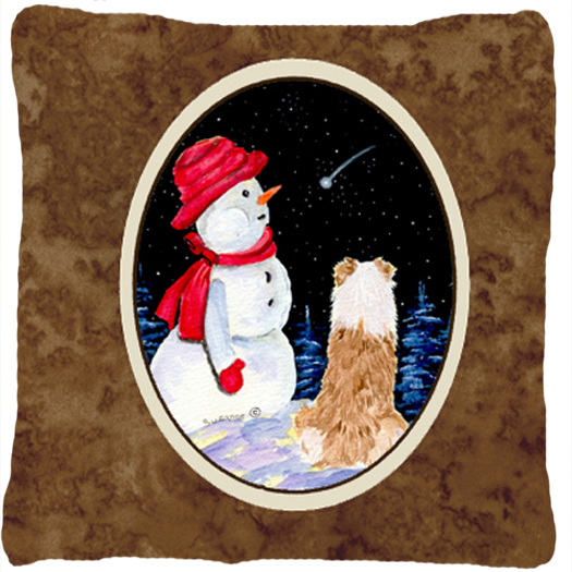 Australian Shepherd Decorative Fabric Pillow - 14 x 14 in.