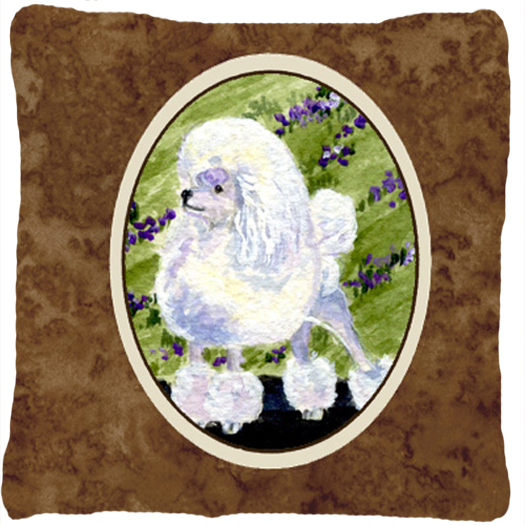 Poodle Decorative Fabric Pillow - 14 x 14 in.