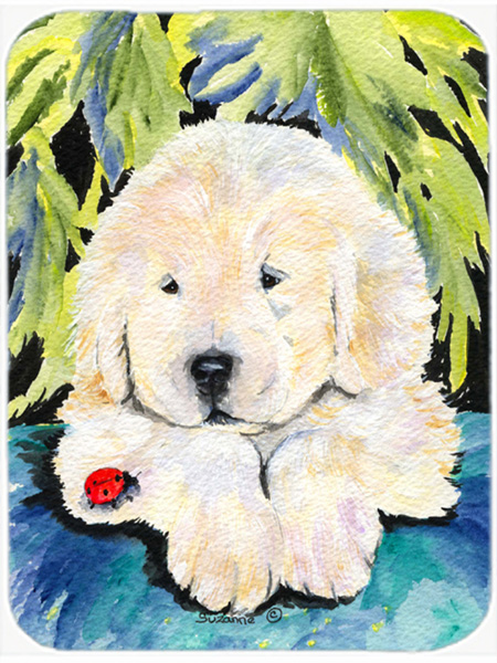 Golden Retriever Glass Cutting Board - Large