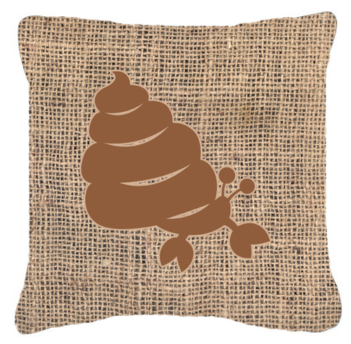 Hermit Crab Burlap and Brown Decorative Fabric Pillow - 14 x 14 in.