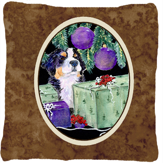 Bernese Mountain Dog Decorative Fabric Pillow - 14 x 14 in.