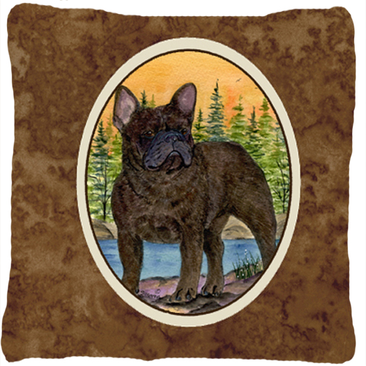 French Bulldog Decorative Fabric Pillow - 14 x 14 in.