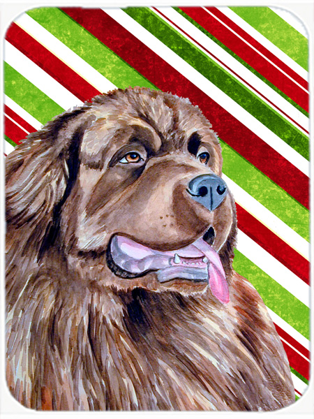 Newfoundland Candy Cane Holiday Christmas Glass Cutting Board - Large