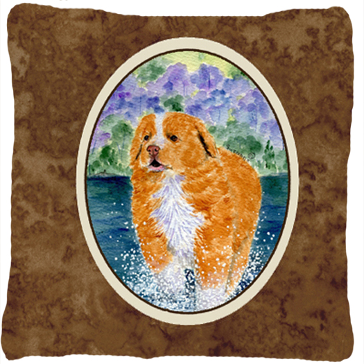 Nova Scotia Duck Toller Decorative Fabric Pillow - 14 x 14 in.