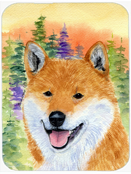 Shiba Inu Glass Cutting Board - Large