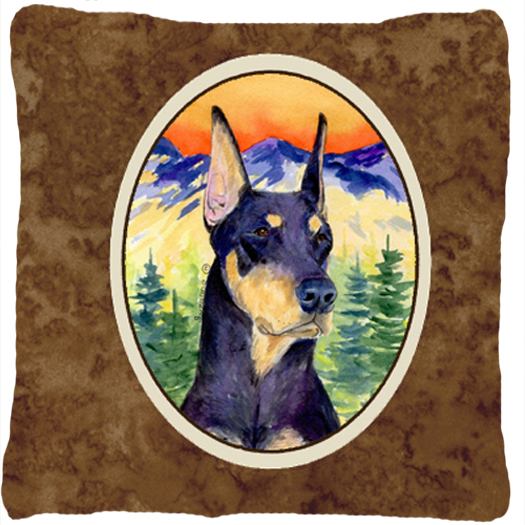 Doberman Decorative Fabric Pillow