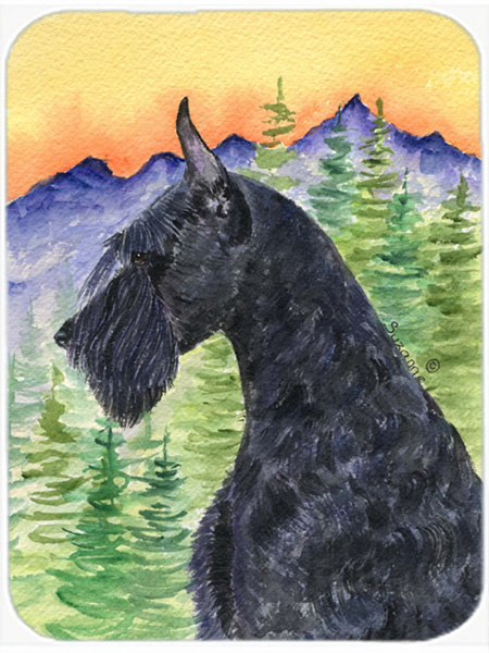 Schnauzer Glass Cutting Board - Large