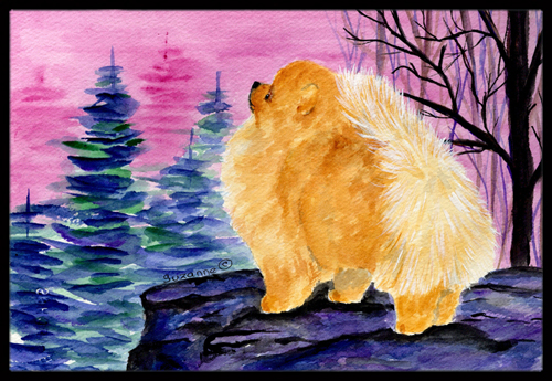24 x 36 in. Pomeranian Indoor Or Outdoor Mat