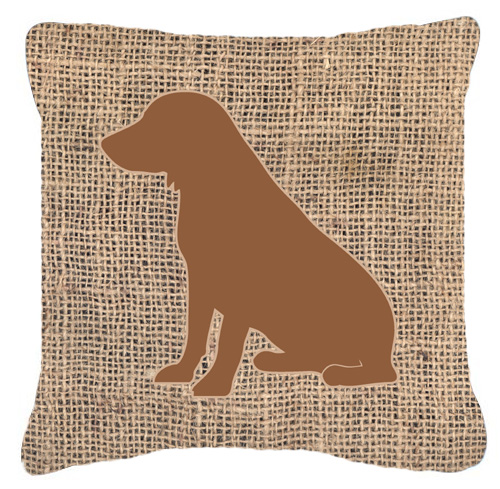 Boykin Spaniel Burlap & Brown Decorative Fabric Pillow - 14 x 3 x 14 in.