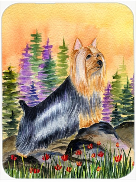 Silky Terrier Glass Cutting Board - Large