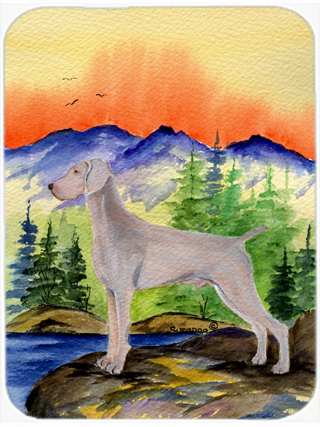Weimaraner Glass Cutting Board - Large